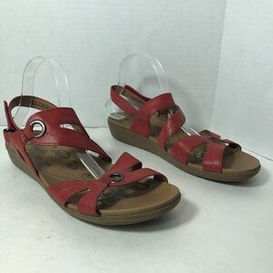 Baretraps Sandals Womens Size 11 M Jollity Strappy Red Slingback F3